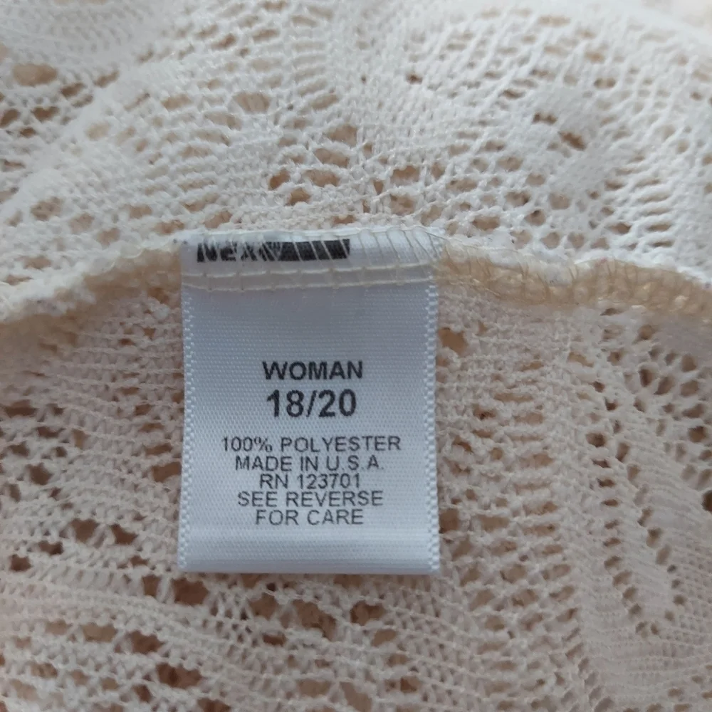 Dress Barn woman dress cover up Size 18/20 Tan/ Cream weding formal, casual gift - Picture 7 of 7